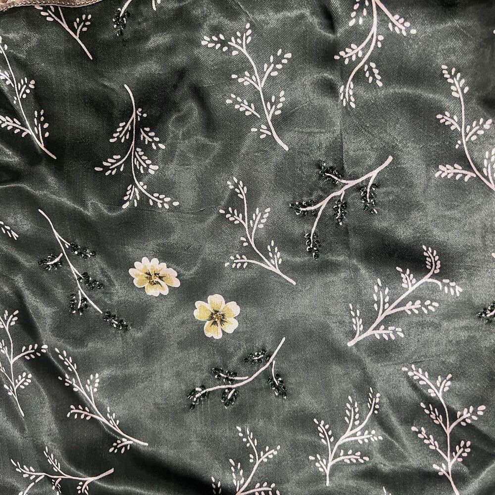 Vintage Oilily Green Skirt Medium Cottage Retro Embroidered Floral Y2K Boho M - Picture 8 of 15